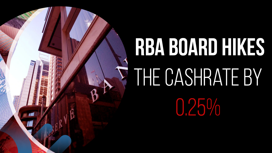 RBA Board Hikes the Cash Rate