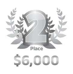 Second place prize of $6,000